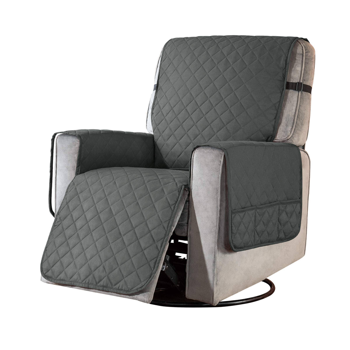 Subrtex Recliner Chair Cover for Small Reclining Chair Slipcover Seat Width to 25 inch Reversible Washable Protector with Elastic Adjustable Straps